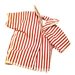 1960's Vintage Ideal Toy Tammy's Dad's Red & White Striped Button Up Shirt